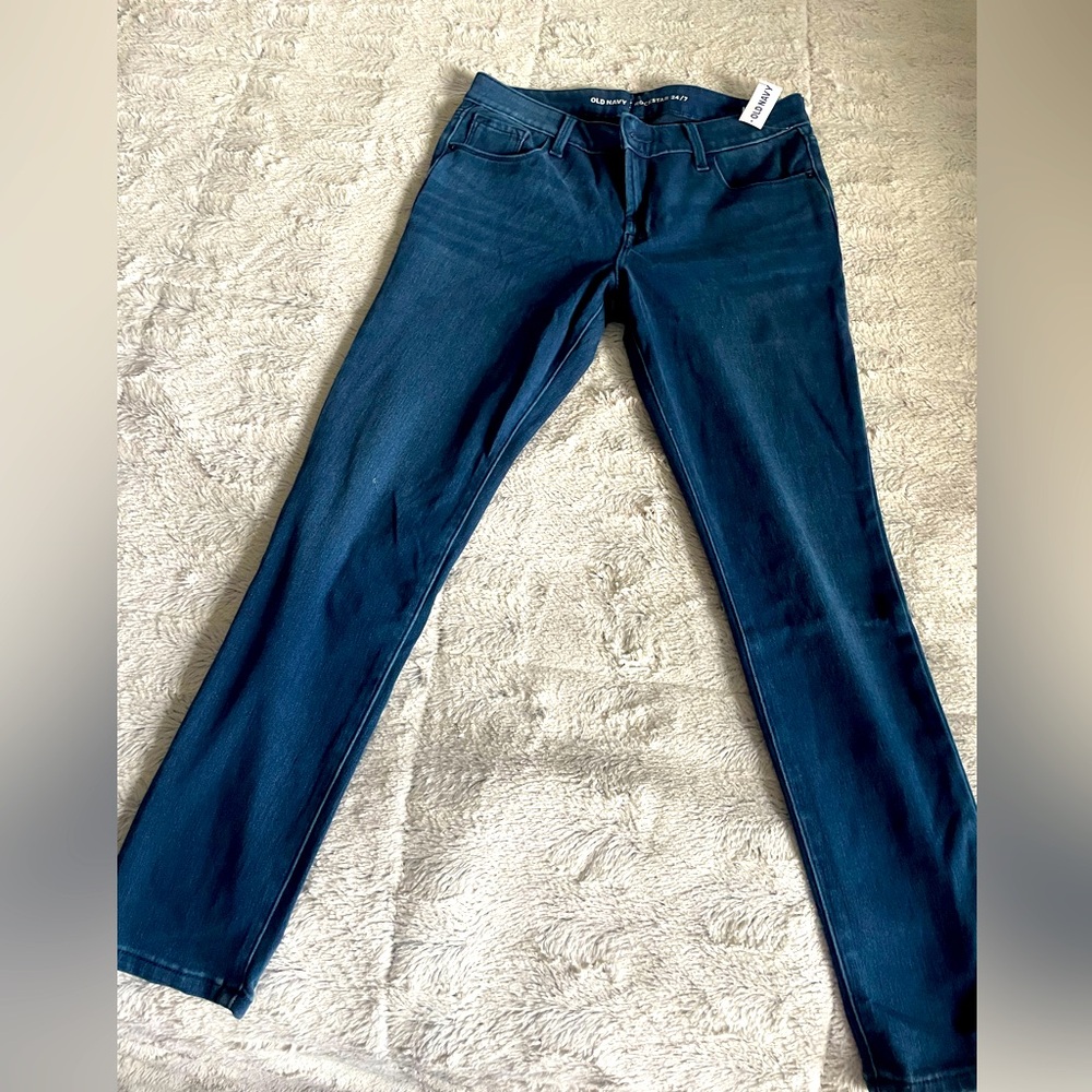 Old Navy Rock Star dark blue jeans 24/7 - size 10 petite